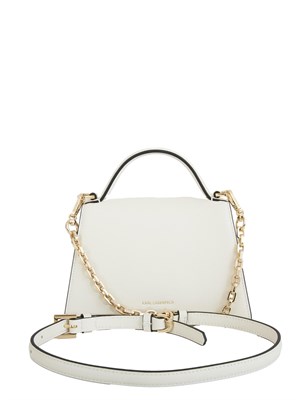 K.LAGERFELD Borsa Karl Lagerfeld in pelle bianca con logo signature in DONNA