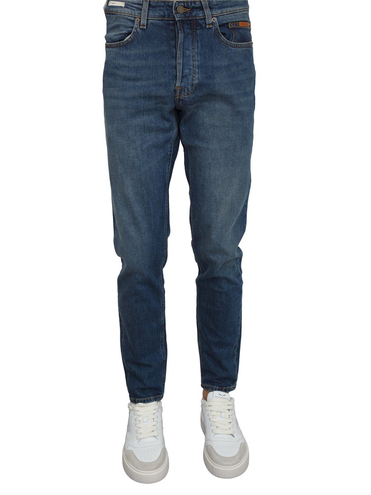 Jeans Siviglia uomo in denim di cotone blu effetto used