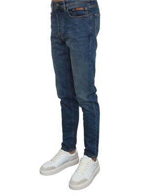 Jeans Siviglia uomo in denim di cotone blu effetto used in UOMO