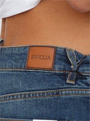 Jeans Siviglia uomo in denim di cotone blu effetto used in UOMO