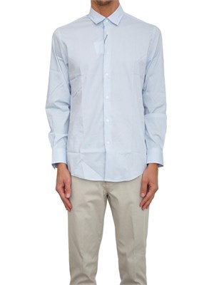 Camicia Liu Jo uomo in cotone a righe celesti in UOMO