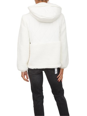 Giubbino Liu Jo donna in tessuto teddy e nylon bianco avorio in DONNA