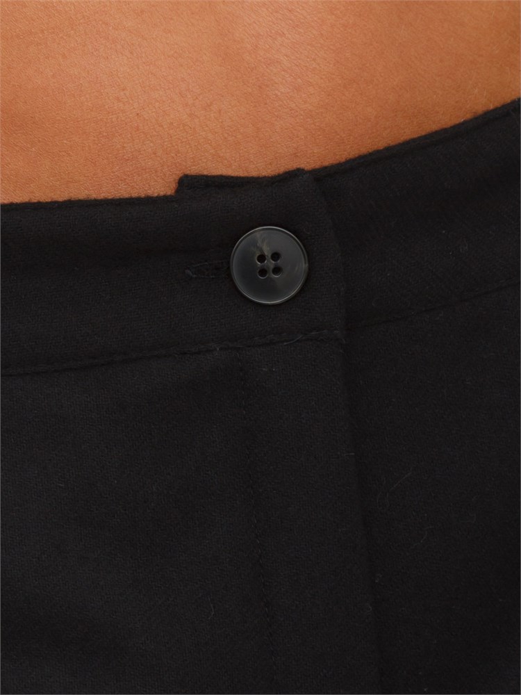 Pantalone Canzone Emme Marella in flanella nera