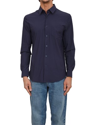 Camicia Guess Jeans in cotone stretch blu in UOMO