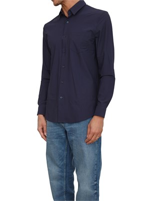 Camicia Guess Jeans in cotone stretch blu in UOMO