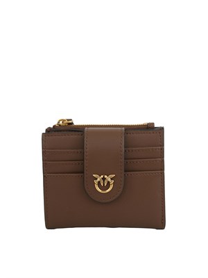 Portafoglio piccolo Pinko in pelle marrone in DONNA