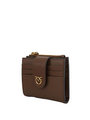 Portafoglio piccolo Pinko in pelle marrone in DONNA