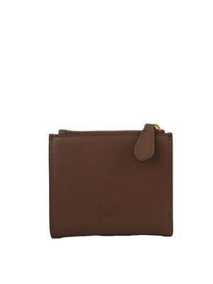 Portafoglio piccolo Pinko in pelle marrone in DONNA
