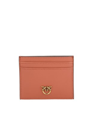 Portacarte Pinko in pelle marrone in DONNA