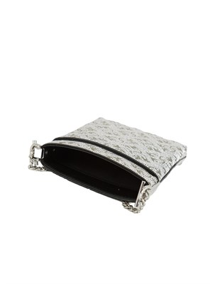 Custodia smartphone Pinko in pelle con strass argento in DONNA