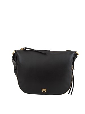 Borsa Pinko hobo media in pelle nera in DONNA