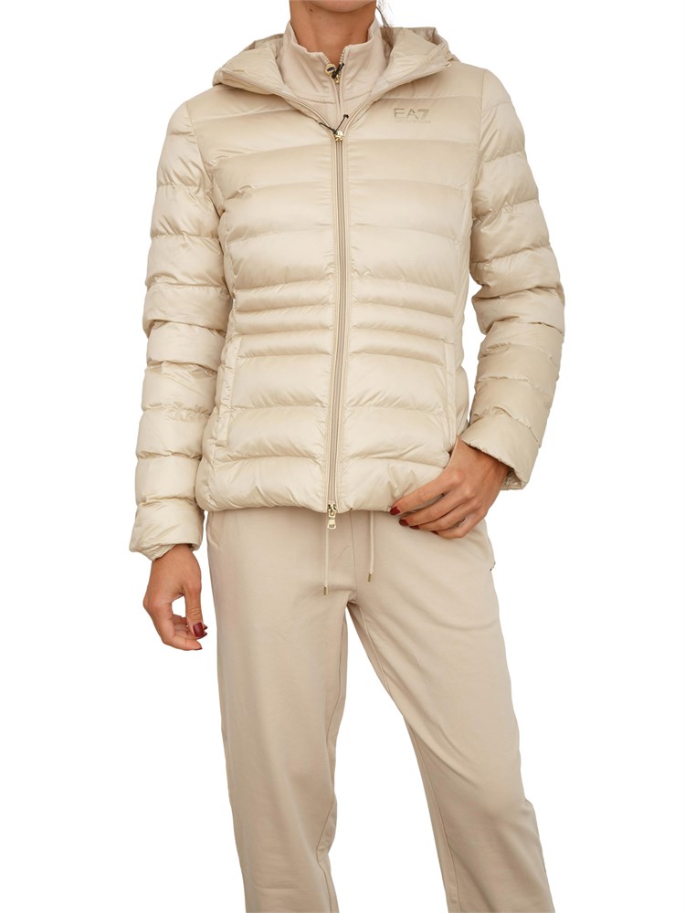 Giubbino donna EA7 Emporio Armani in nylon shiny beige