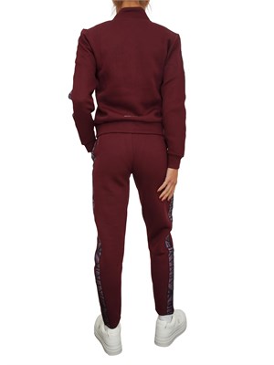 Tuta sportiva EA7 Emporio Armani in tecnologia VENTUS7 bordeaux in DONNA