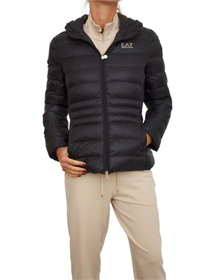 Giubbino donna EA7 Emporio Armani in nylon shiny nero in DONNA