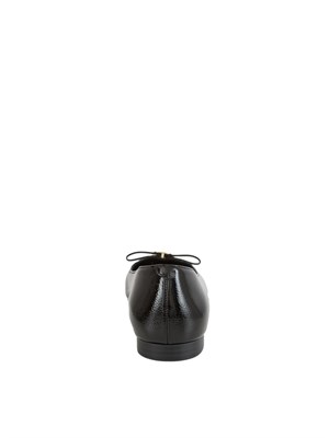 TWIN-SET Ballerine Twinset in vernice nera con logo in DONNA