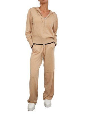 Cardigan maglia Pinko in lana e cashmere cammello in DONNA