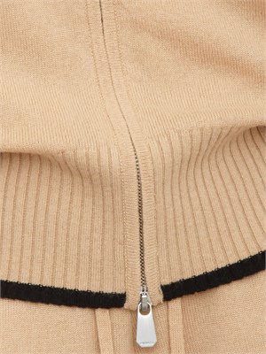 Cardigan maglia Pinko in lana e cashmere cammello in DONNA