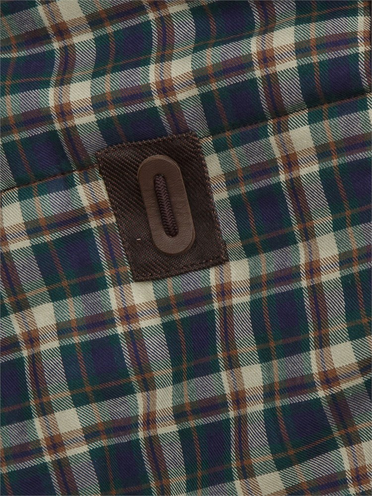 Giubbino con cappuccio Peuterey in drill di lana e nylon marrone