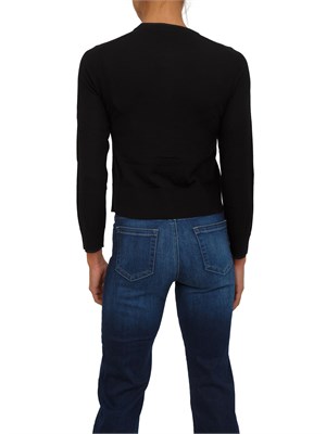 Cardigan Checca Nenette in pura lana merino nera in DONNA