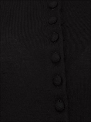 Cardigan Checca Nenette in pura lana merino nera in DONNA