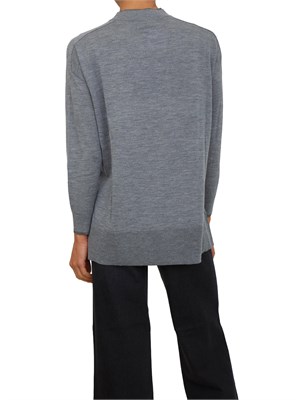 Maglia girocollo Mover Nenette in lana merino grigia in DONNA