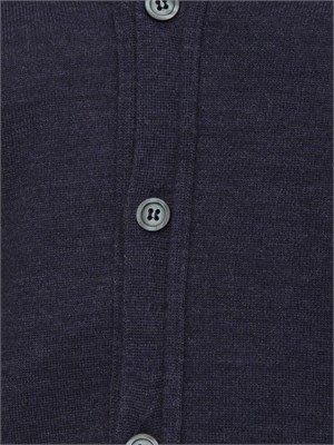 Cardigan uomo Aiace Galassi in lana fine blu in UOMO