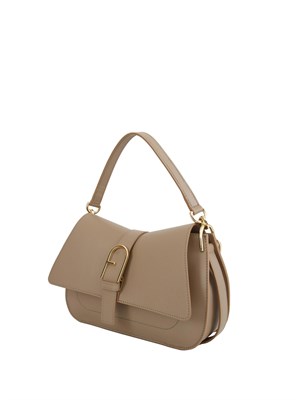 Borsa Furla Flow M in pelle taupe in DONNA