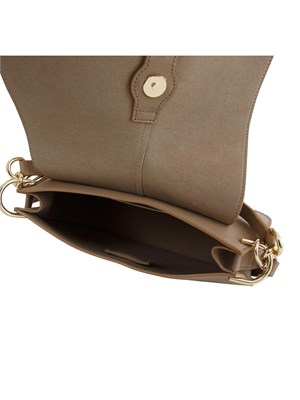 Borsa Furla Flow M in pelle taupe in DONNA
