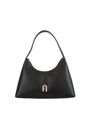 Borsa a spalla Furla Diamante S in pelle nera in DONNA