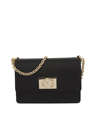 Borsa a tracolla mini Furla 1927 in pelle nera in DONNA
