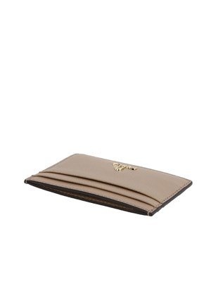 Porta carte di credito Furla Camelia S in pelle taupe in DONNA
