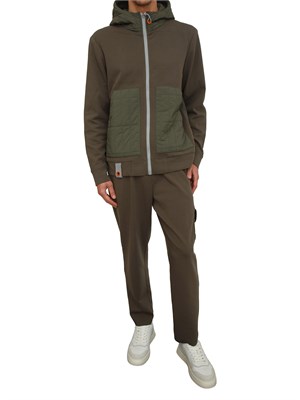 Felpa uomo Dekker modello KEREL BMAT verde in UOMO