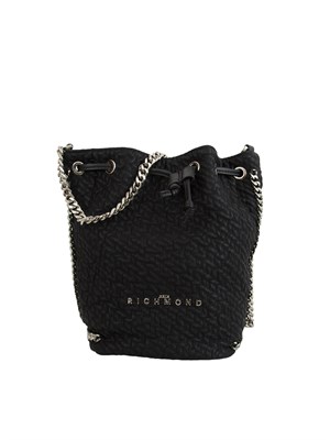 Borsa a secchiello John Richmond in ecopelle nera in DONNA