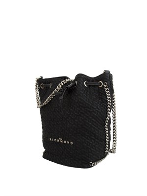 Borsa a secchiello John Richmond in ecopelle nera in DONNA