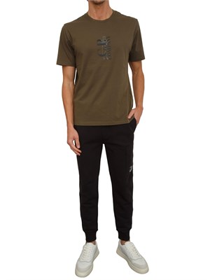 T-shirt uomo C.P. Company in cotone verde in UOMO