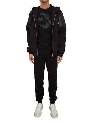 K.LAGERFELD Pantaloni tuta Karl Lagerfeld neri con bande laterali in UOMO