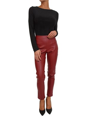 Pantaloni Maren Kocca in ecopelle rossa in DONNA