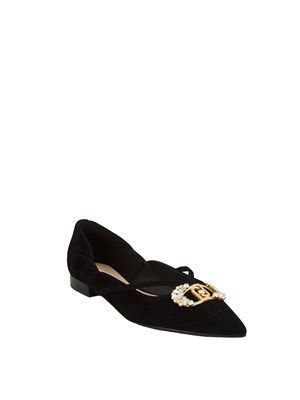 Ballerine Liu Jo Vivien 03 in velluto nero in DONNA