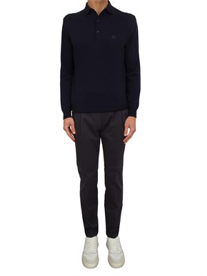 Pantaloni Barber Berwich in cotone mano calda blu in UOMO