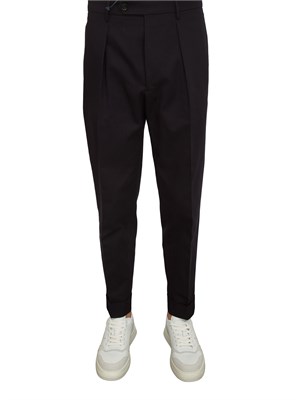 Pantaloni Chiaia Berwich in twill di cotone blu in UOMO