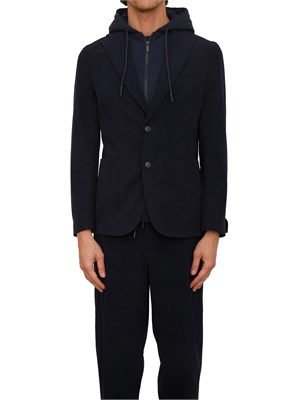 Giacca giubbotto Boss uomo in velluto blu in UOMO