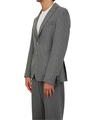 Giacca Boss uomo in lana gessata grigia in UOMO