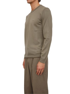 Maglia Boss uomo in lana vergine verde in UOMO