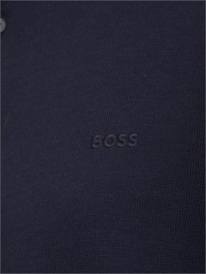 Polo maglia Boss uomo in lana vergine blu in UOMO