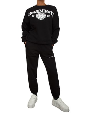 Felpa Hinnominate donna in cotone nero e logo in DONNA