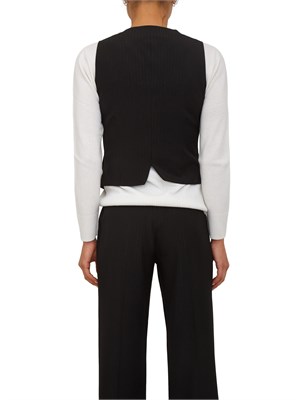 Gilet Elita Kocca nero con spilla in DONNA