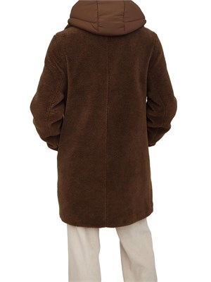 Cappotto teddy Kocca modello Damasco marrone in DONNA