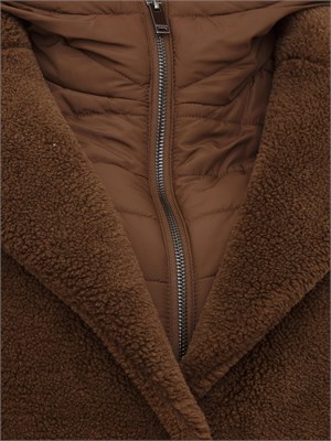 Cappotto teddy Kocca modello Damasco marrone in DONNA