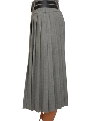 Gonna plissÉ Goswin Kocca in misto viscosa spigata grigia in DONNA