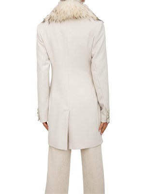 Cappotto Jolukafur Kocca in misto viscosa beige in DONNA
